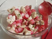 Salade de lapin et radis en sauce chinoise