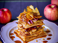 Mille-feuilles croustillant aux pommes et au caramel