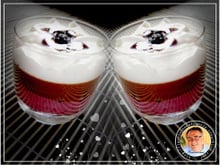 Panna cotta au chocolat et fruits rouges