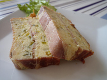 Terrine de courgette et pomme de terre au jambon de pays