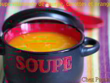 Soupe vitaminée à la courge, carotte et orange