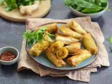 Bricks aux crevettes et à la sauce soja