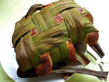 Pain à l'eau de coco et feuilles de pandan