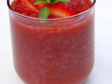 Soupe de fraises Guariguettes au basilic