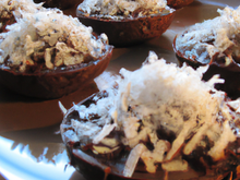 Coupelles de noix de coco au chocolat