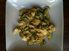 Curry de courgettes et volaille au quinoa