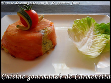 Mousse de courgettes sur lit de saumon fumé