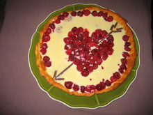 Tarte à la ganache de chocolat blanc et framboises