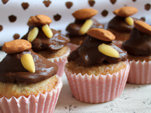 Cupcakes au chocolat et sa déco en pâte d'amande