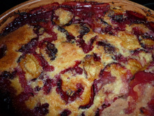 Clafoutis aux prunes et coco