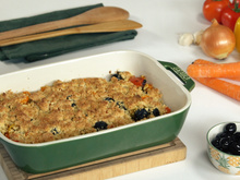 Crumble de légumes aux olives