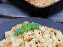 Gratin de pâtes au St Môret® et chapelure Harrys
