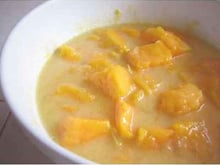 Soupe fraîche de mangues au parfum des îles