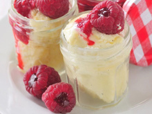 Chaud-Froid Framboise et confiture de Framboises