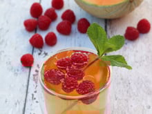 Thé glacé melon et framboises