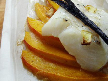 Papillotes de cabillaud à la mangue