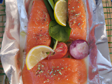 Saumon en papillote maison