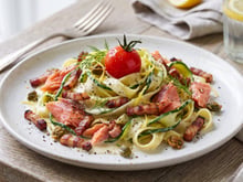 Tagliatelles de courgettes au saumon rapides
