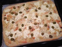 Pizza blanche au saumon fumé