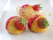 Choux vanille / fraise