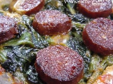 Tartelette d'épinards au chorizo