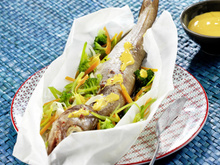 Merlan en papillote sauce safran