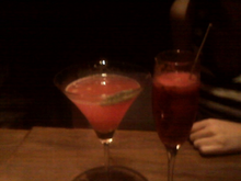 Cocktail orange cassis mirabelle