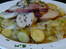 Chapon à la choucroute facile