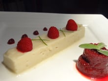 Duo de purées celeri et betteraves framboisées