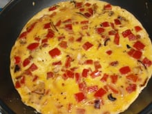 Omelette aux poivrons rouges facile