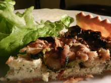 Tarte aux courgettes confites