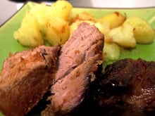 Agneau rôti sauce barbecue