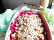 Crumble aux pommes et fruits rouges à la poêle !