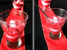 Verrine à la mousse de betterave et de chèvre