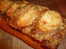 Cake pomme raifort chèvre gratiné au parmesan