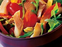 Salade de truite fumée aux fleurs