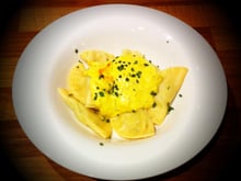 Ravioles aux asperges et ricotta