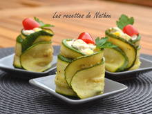 Roulade de courgettes au thon