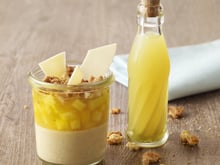 Crème brûlée vanille, gelée d'ananas