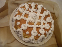 Gâteau anniversaire à la crème brûlée