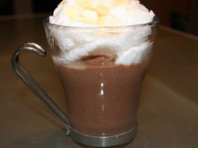 Verrine d'ile flottante au chocolat