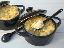 Parmentier de poireaux au fromage