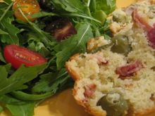 Cake aux olives et au lard