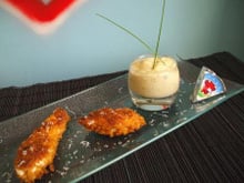 Menu pour les petits ! Nuggets de poulet panés aux corn flakes et son velouté de courgettes à la vache qui rit ! Pour 5