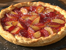 Tarte aux prunes rouges