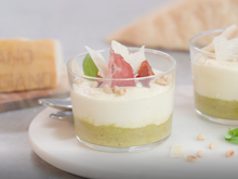 Tiramisu au parmesan, coulis de poivron, tomates confites et coppa