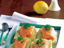 Saumon en feuilles de choux