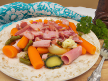 Macédoine de légumes au jambon revisité