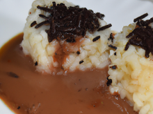 Riz au lait roulé au chocolat