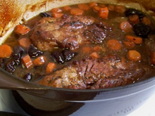 Filet mignon au sirop de Liège, bière et pruneaux